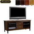 60 inch Wooden Two Drawers Walnut TV Stand For Flat Screen