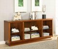 Wooden Mahogany Cubbies Large and Wide 70 TV Stand