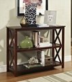 Wooden 2 Tier Classic Charcoal Entrance Foyer Console Table