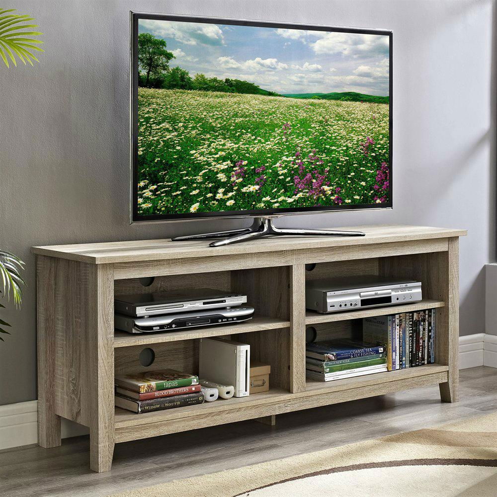 58 inch Wooden Reclaimed Grey Media Rustic TV Stands - WD ...