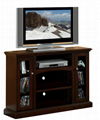 48 inch Espresso 2 Glass Doors Entertainment Tall TV Stands