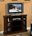 48 inch Espresso 2 Glass Doors Entertainment Tall TV Stands