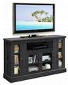 54 inch Charcoal Grey 4 Glass Doors Rustic TV Console Tables