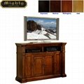 60 inch Cherry 4 Shaker Doors Long Antique Rustic TV Cabinet