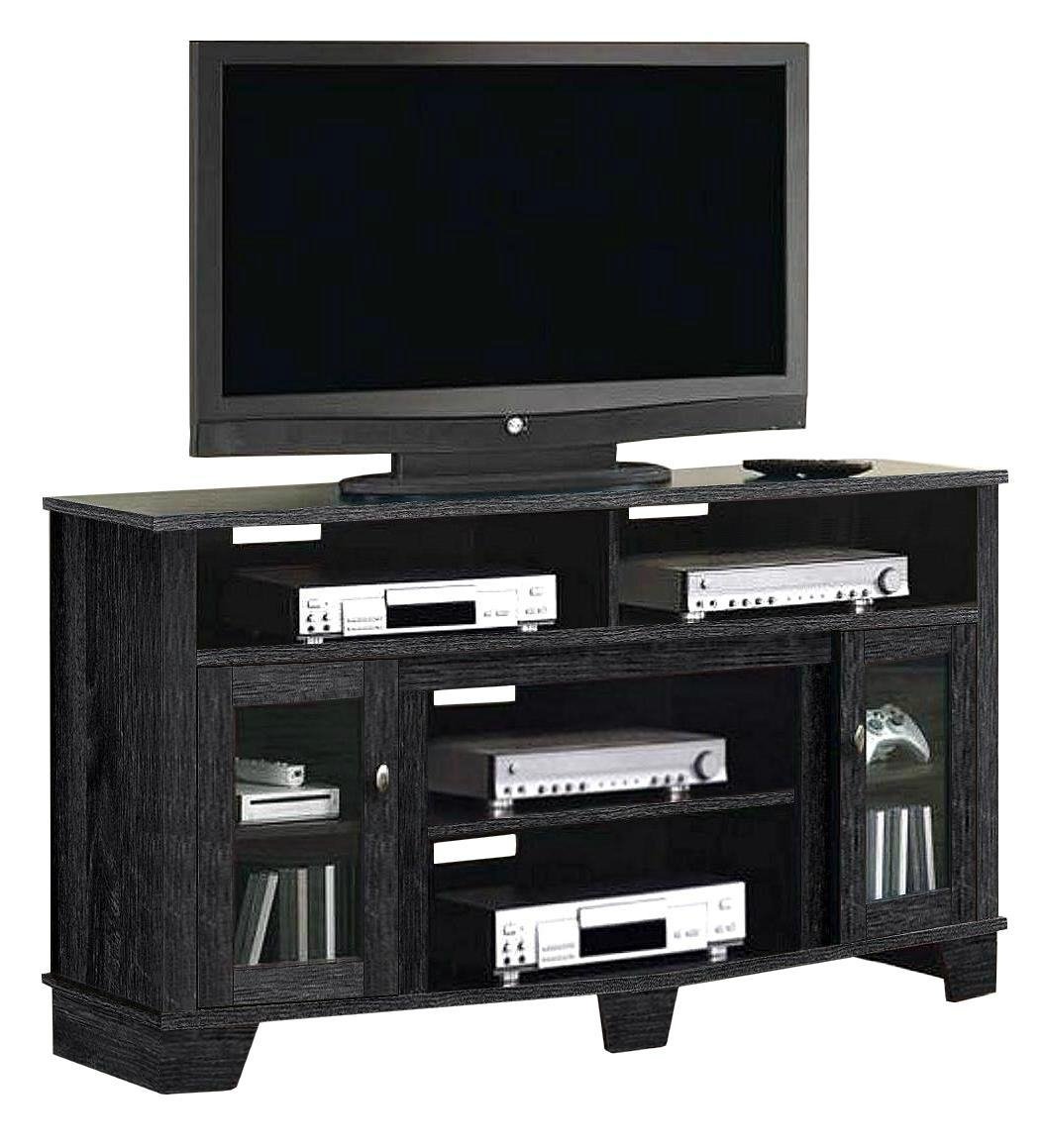 60 inch Charcoal Grey Modern Tall TV Stand Furniture 3