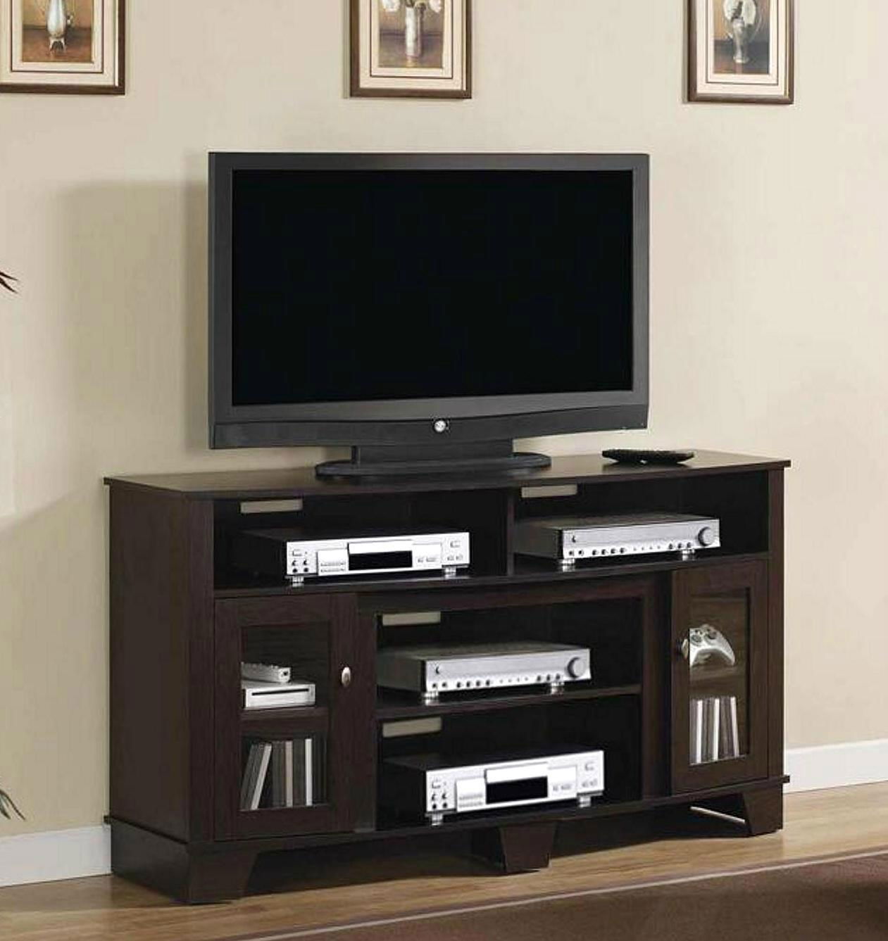 60 inch Charcoal Grey Modern Tall TV Stand Furniture 4