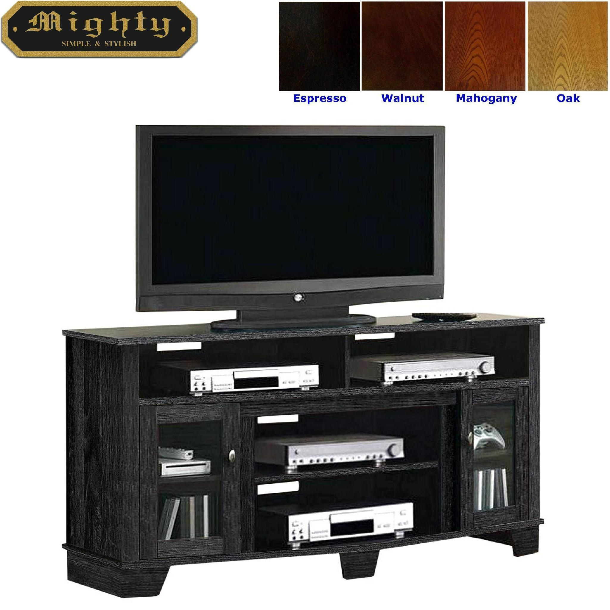 60 inch Charcoal Grey Modern Tall TV Stand Furniture