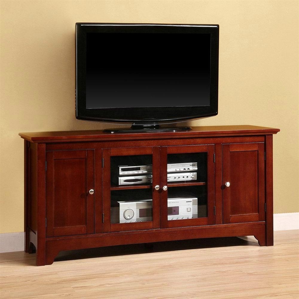 50 inch Mahogany Contemporary Flat Screen TV Stand WD3023 Mighty