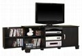 60 inch Wooden Black TV Storage Console Cabinet