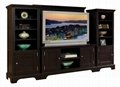 Wooden Espresso Wall Mount TV Stand Entertainment Center