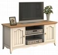 Wooden TV And Media furniture White Entertainment Center
