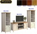 Wooden TV And Media furniture White Entertainment Center