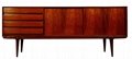 69 inch 4 Drawer Mahogany Long Wooden Dresser
