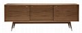 72 inch Walnut Wood Vintage Scandinavian Sideboard