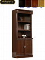 Wooden Walnut Classic 3 Shelf Library Bookcase