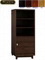 3 Shelf Wooden Storage Bookcase With Door