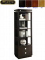 Wooden 4 Shelf Media Tower Black Bookcase