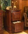 Classic Antique Dark Cherry 2 Drawer Filing Cabinet