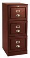 Wooden Oak Locking 3 Drawer Filing Cabinet