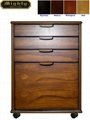 Home Office Four Drawer Wooden Filing Cabinet