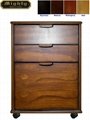 Home Office Three Drawer Wooden File Cabinet