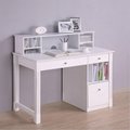 Home Reading Room Hutch Top White Office Desk Furniture