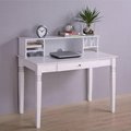 Home Office One Drawer White Small Computer Desk With Organizer