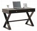 Wooden 2 Drawers X Shaped Leg Black Office Computer Desk 3