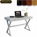 Wooden 3 Drawers X Shaped Leg White Office Table Desk