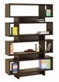 4 Tiered Hollow Core Contemporary Modern Wooden Bookshelves