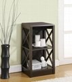 2, 3, 5 Tiered X Shaped Side Panels Modern Book Storage Shelves