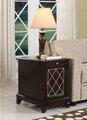 Wooden Modern Black Cabinet Chest Narrow End Table