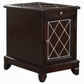 Wooden Modern Black Cabinet Chest Narrow End Table