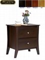 Bedroom Two Drawers Wood Bedside Table & Small Nightstand
