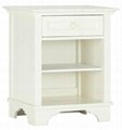 Wooden One Drawer Sofa Side Small White End Table