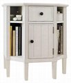 Wooden Book Storage Chest Narrow Hall Tall White Console Table