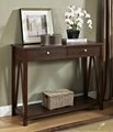 Wooden Accent Two Drawers Hall Entry Table Console