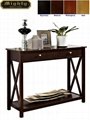 Wooden Two Drawers Hallway Modern Console Sofa Tabeles