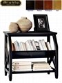 2 Tier Book Holder Slim Living Room Black Console Table
