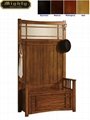 Wooden Oak Finish Tree Hall Entryway Storage Benches