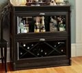 Drop Down Glass Doors Console Home Wine Bar Furniture
