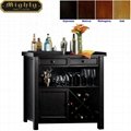 Wooden Black Wine Storage Console Sideboard Buffet Cabinet