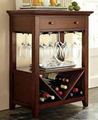 Wine Glass Rack With Wine Cabinet Bar Height Table