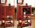 Home Dining Room Mini Portable Rolling Vintage Bar Cart