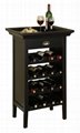 16 Bottles Wine Storage Racks Black Buffet Bar Height Table