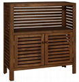 Collection of Slat Wood Toilet Rack Bathroom Furniture