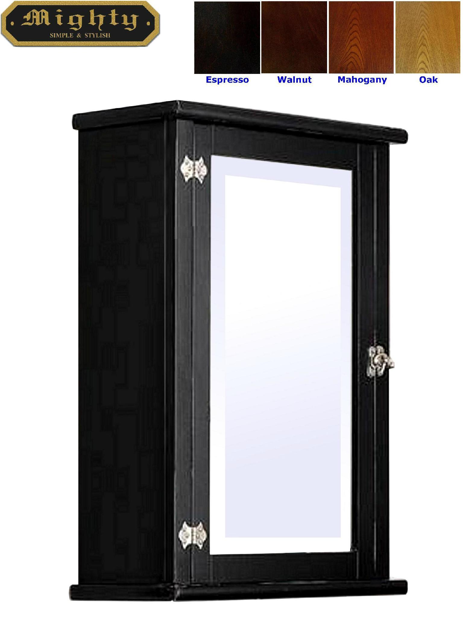 Classic Beveled Mirror Black Wall Medicine Cabinet Wd 1708