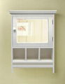 Wood Towel Bar Recessed Mirrored Bathroom Medicine Cabinets