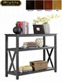 Wooden 2 Tier Charcoal Cheap Console