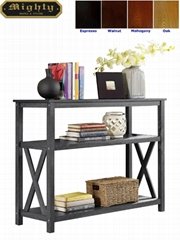 Wooden 2 Tier Charcoal Cheap Console Entry Tables